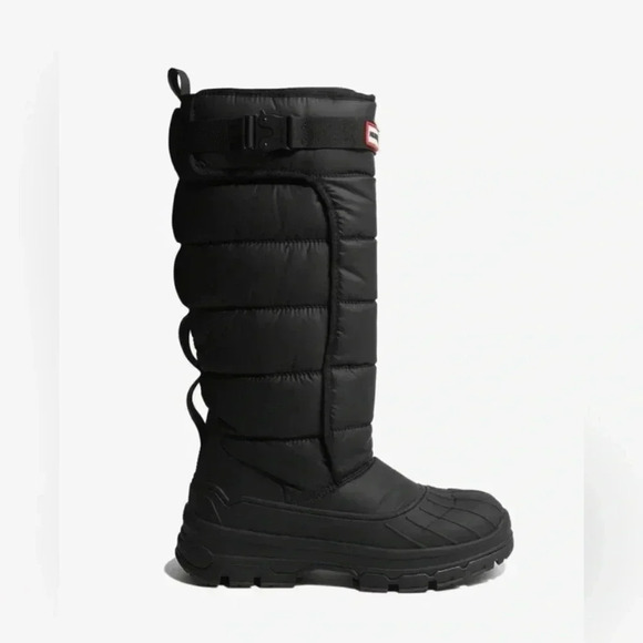 Hunter Black Intrepid Tall Winter & Rain Boots 8M - Picture 2 of 10